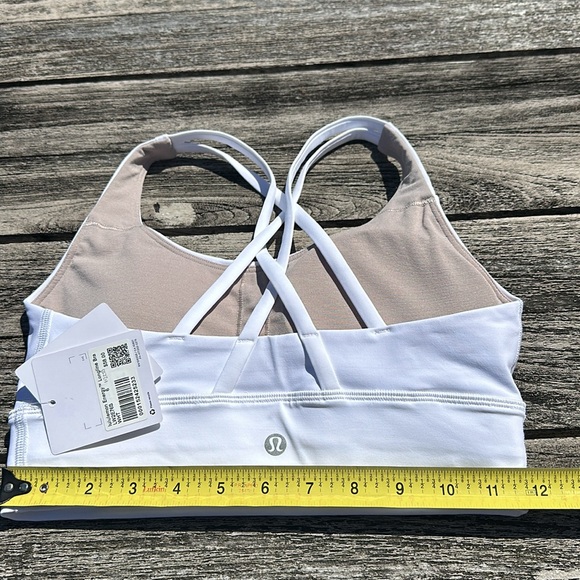 Lululemon Energy Bra High-Neck Longline Tough Medium Support White size 6 - Picture 5 of 7